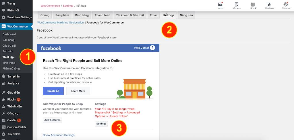 Đồng bộ sản phẩm website lên cửa hàng facebook